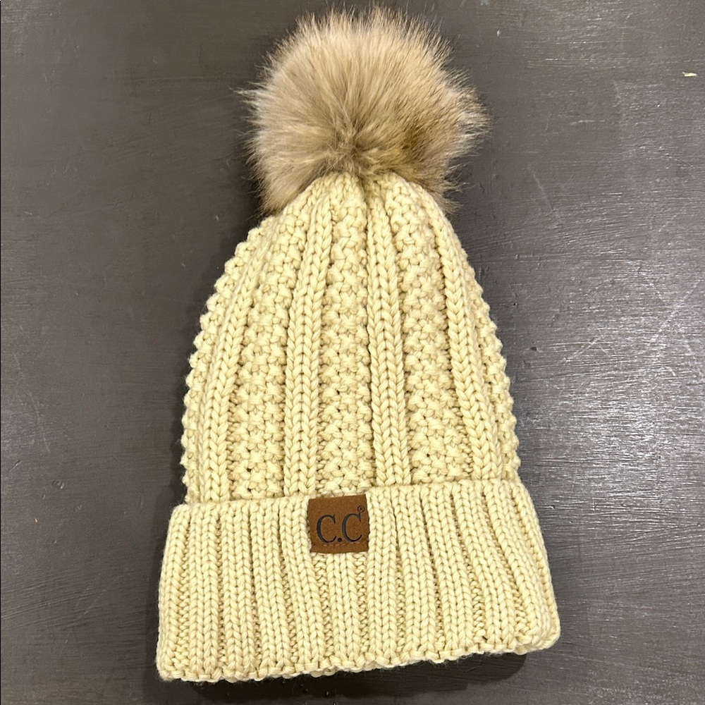 Knit Hat with Pom-Pom
